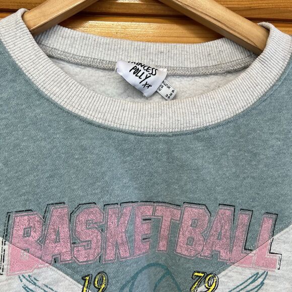 Princess Polly Sweatshirt Women 2 Los Angeles Retro Crop Distress Champs Core No - Picture 3 of 5